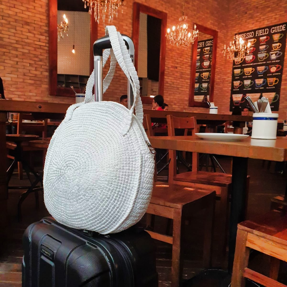 White round straw online bag